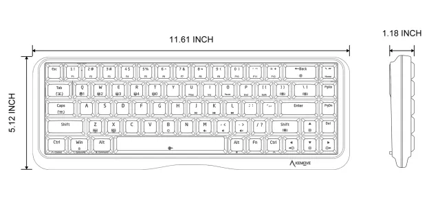 Kemove K68SE Mekanik Klavye — 65% Kompakt, PBT Keycap — tanıtım görseli 6