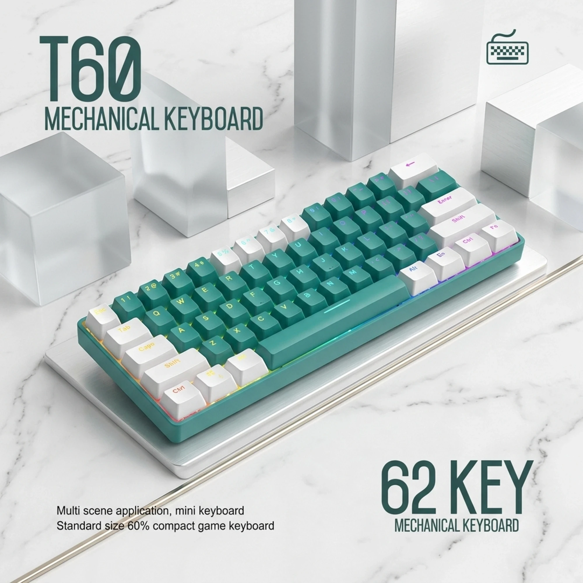 Blic T60 Mini Blue Switch Mekanik Klavye