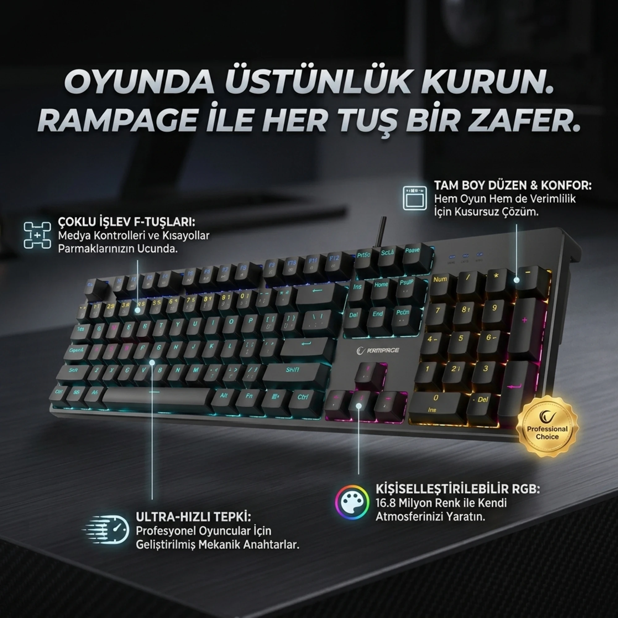 Rampage Nimbus Mekanik Klavye