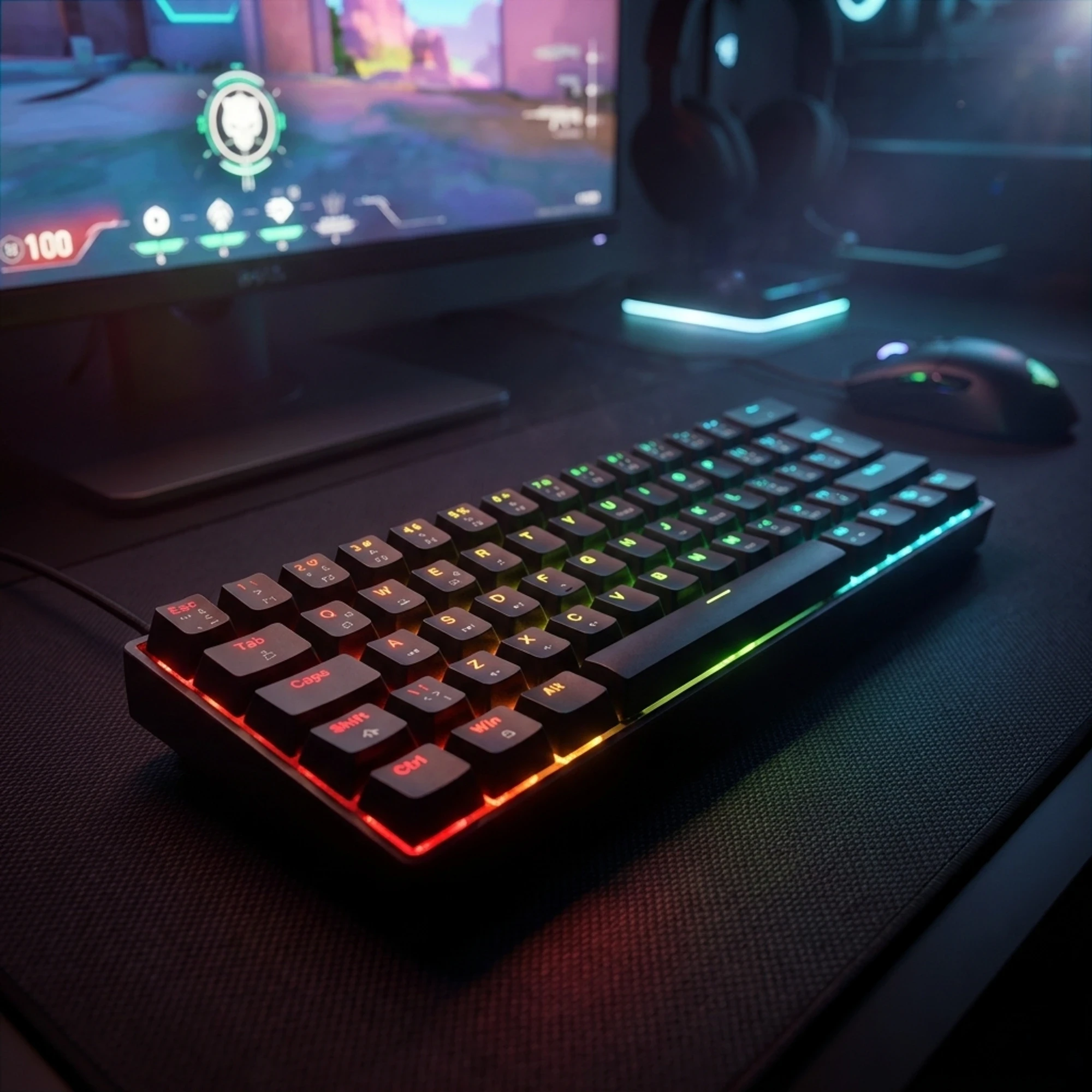 T60 Hot-Swap Mekanik Klavye — 60% Kompakt, Red Switch