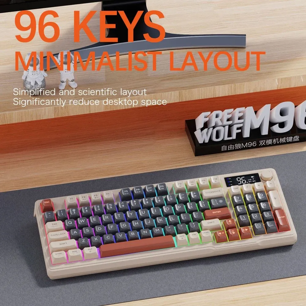 Freewolf M96 Kablosuz Mekanik Klavye — tanıtım görseli 5