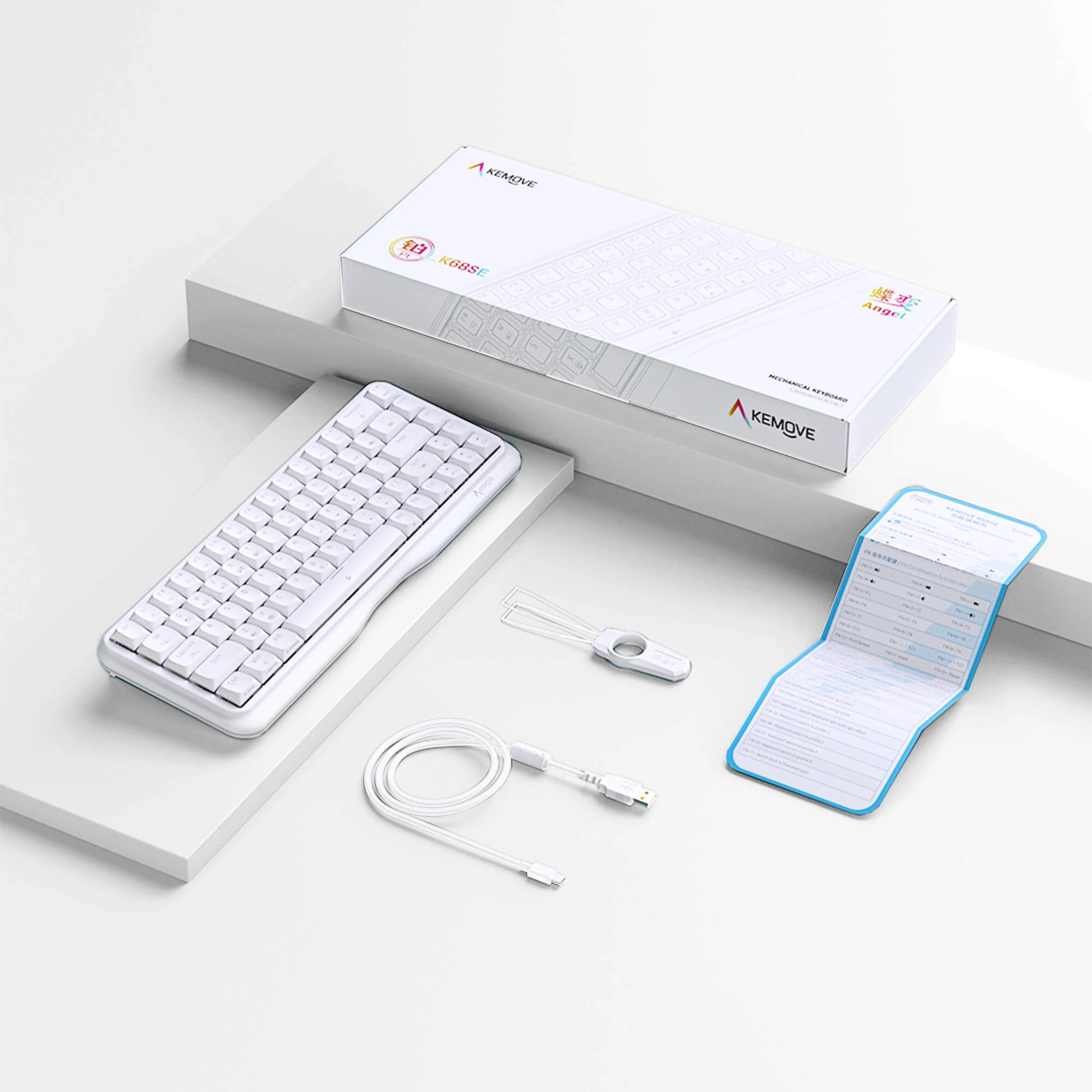 Kemove K68SE Mekanik Klavye — 65% Kompakt, PBT Keycap