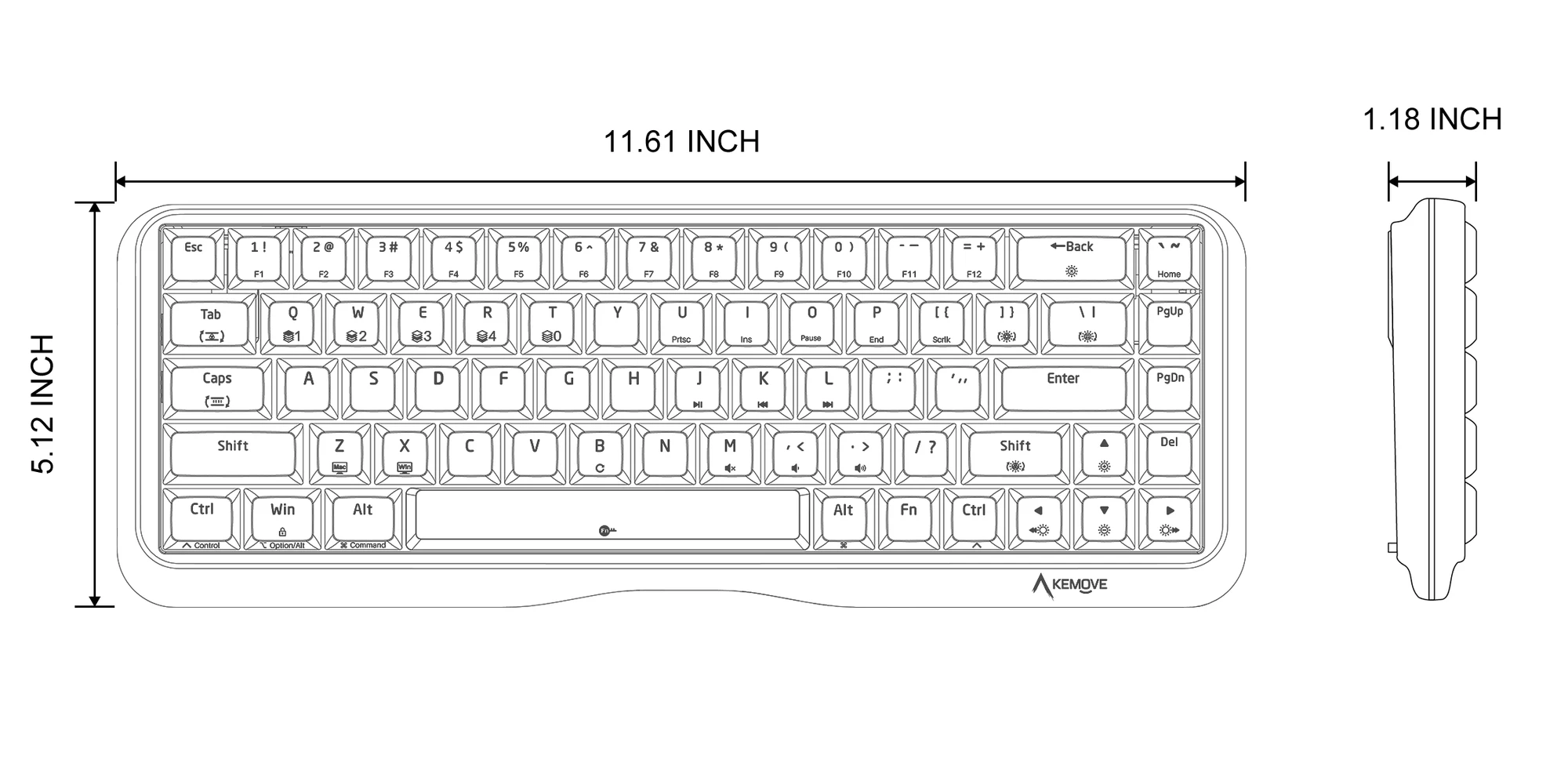 Kemove K68SE Mekanik Klavye — 65% Kompakt, PBT Keycap — tanıtım görseli 6